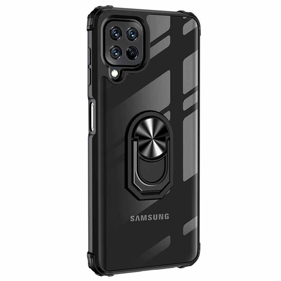 CaseUp Samsung Galaxy M32 4G Kılıf Ring Tough Holder Siyah 2